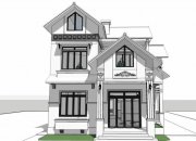 mau ban vẽ thiết kế nhà 2 tầng doc dao