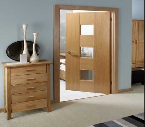 mau cua go phong ngu ca tinh ket hop kinh