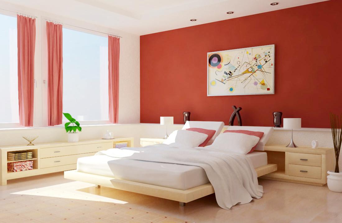 Những mẫu phòng ngủ sơn màu đỏ đẹp mắt 2017 | Everonhanoi