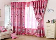 Rèm cửa phòng ngủ cho bé gái hình mèo hello kitty